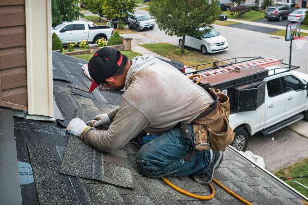 Professional Roof Repair technician working in College Corner, OH